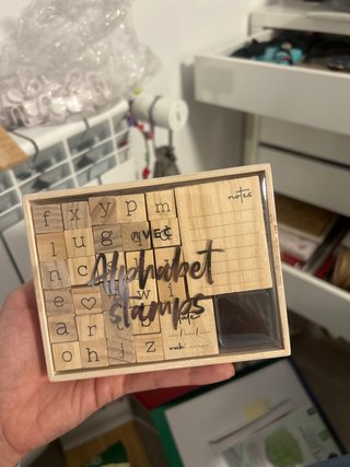 Sellos de letras de madera