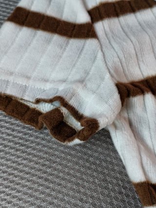 Camiseta para mujer blanca y marron, Talla S