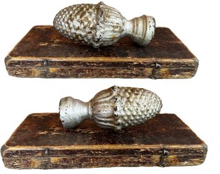 ANTIGUO REMATE DE ESCALERA - HIERRO FUNDIDO C 1870