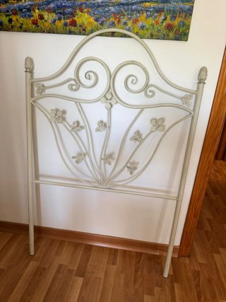Cabecero forja cama 90 cm beige