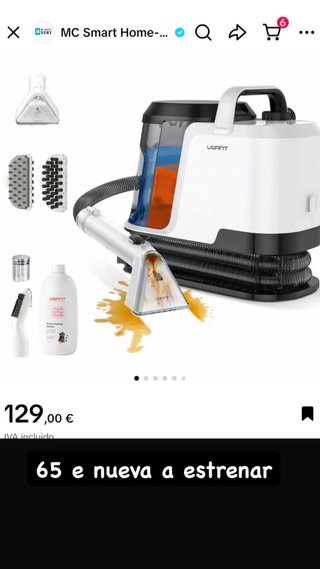 Aspiradora de agua tapicerías