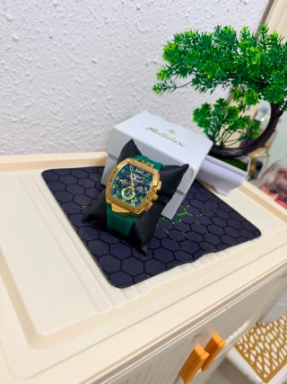 Reloj yalalushi Hombre Dorado y Verde
