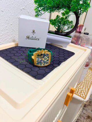 Reloj yalalushi Hombre Dorado y Verde