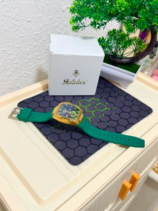 Reloj yalalushi Hombre Dorado y Verde