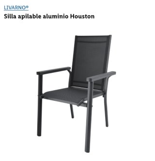 Silla apilable aluminio Livarno Houston