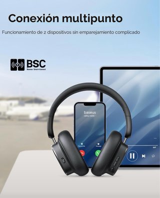 Auriculares Baseus X Bayern Negro