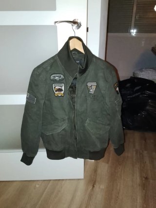 Cazadora aviador verde talla L