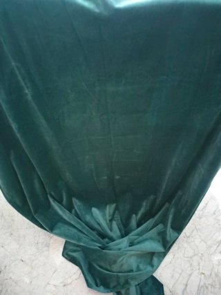 Cortinas de terciopelo verde 135*250 cada una