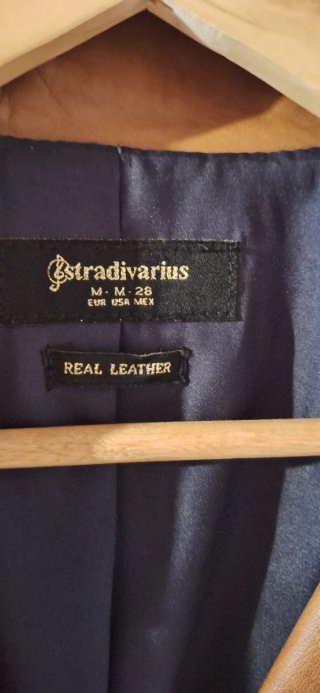 Casaco Pele Stradivarius Castanho