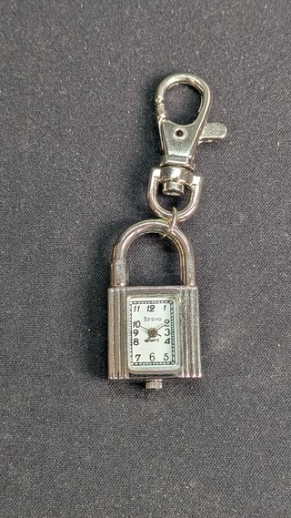 Reloj Llavero Candado Bravo Plata