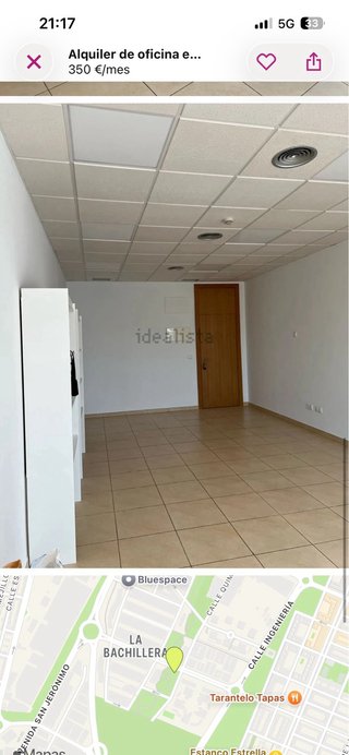 Alquilo oficina diafana sevilla opcional amueblada