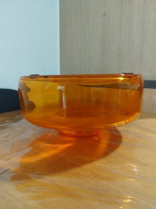 Tulipa o jarrón de cristal naranja