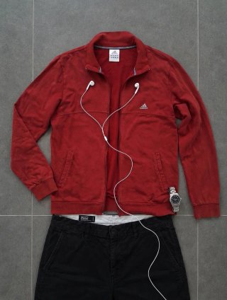Chaqueta Adidas Vintage Roja Talla L