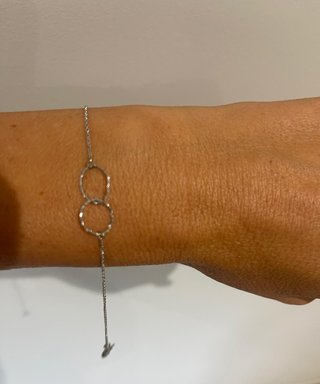 Pulsera plata símbolo infinito