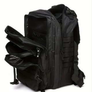 Mochila Táctica 45L Negra-Molle