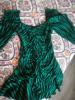 Vestido Zara corto estampado cebra