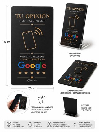 Placa NFC para reseñas de Google