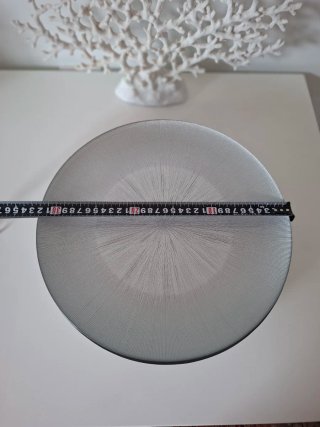 14 Bajoplatos de cristal gris 30cm