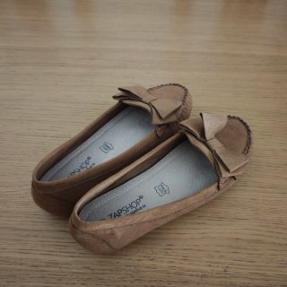 Bailarinas antelina marrón con lazo talla 36