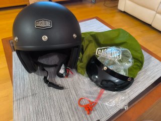 Casco Moto Custom GASOLINE Negro