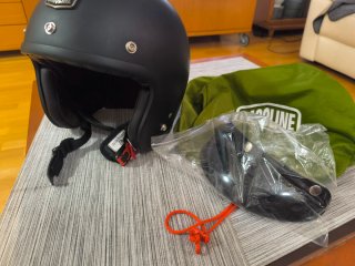 Casco Moto Custom GASOLINE Negro