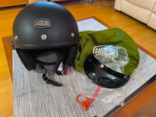 Casco Moto Custom GASOLINE Negro