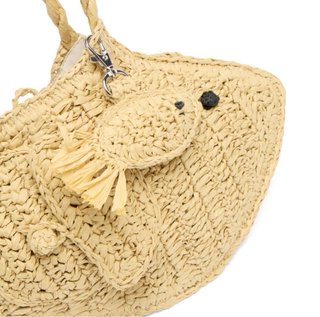 Bolso rafia pez Damson Madder