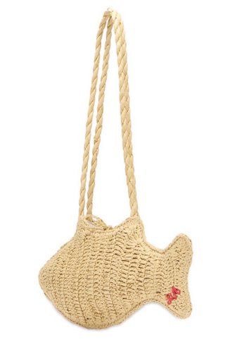Bolso rafia pez Damson Madder