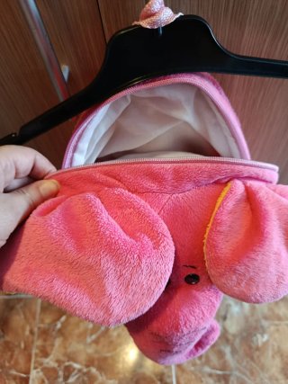 Mochila infantil peluche elefante rosa