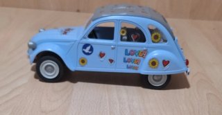 Coche Playmobil azul con pegatinas