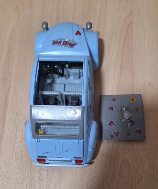 Coche Playmobil azul con pegatinas