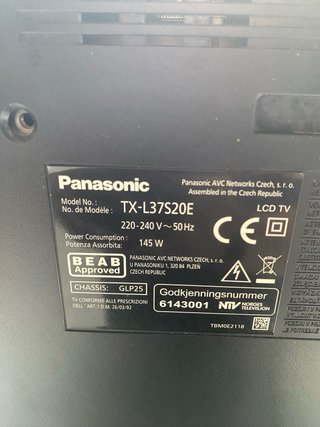 Televisor Panasonic Negro 37