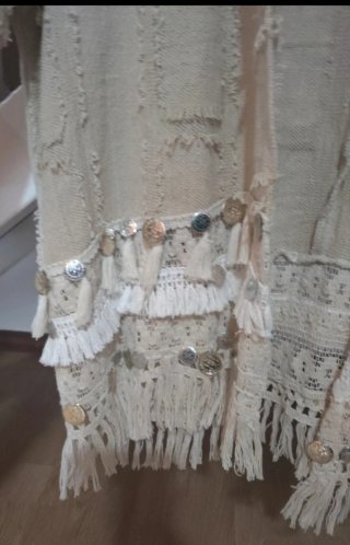 Chaqueta ibicenca beige talla única