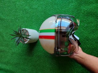 Casco Moto Jet Retro Talla M Tricolor Unisex