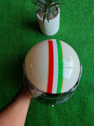Casco Moto Jet Retro Talla M Tricolor Unisex
