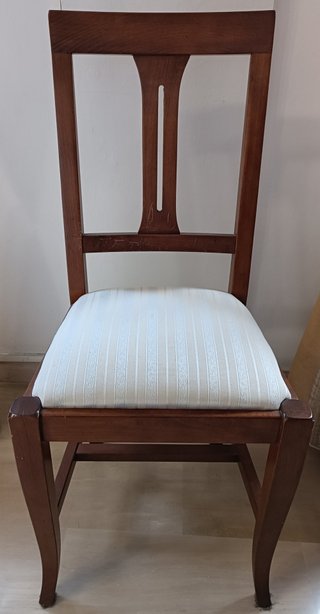 6 Sedie Legno Massello Beige/Marrone