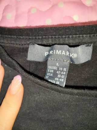 Camiseta corta negra Primark