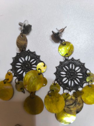 Lote 4 pares pendientes vintage Boho