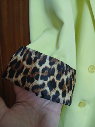 Fato blazer e calças amarelo oversize