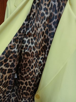 Fato blazer e calças amarelo oversize