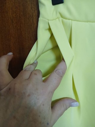 Fato blazer e calças amarelo oversize