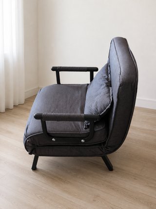 Sillón cama 3 en 1 – Gris oscuro