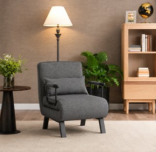 Sillón cama 3 en 1 – Gris oscuro