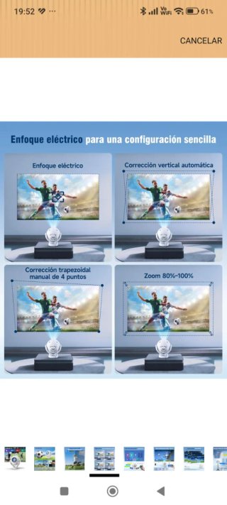 Mini proyector 4K Android 14 Nuevo