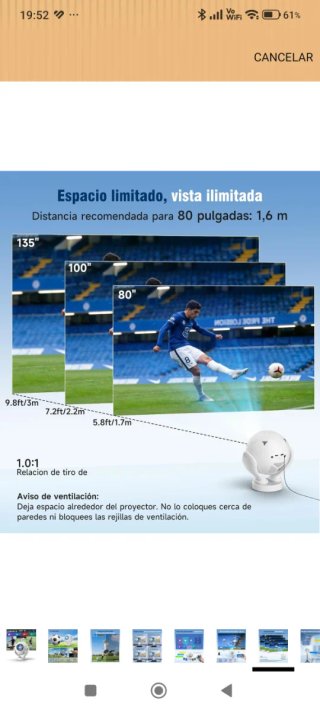 Mini proyector 4K Android 14 Nuevo