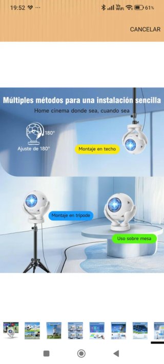 Mini proyector 4K Android 14 Nuevo