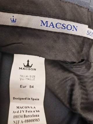 Traje Macson azul marino talla 54.