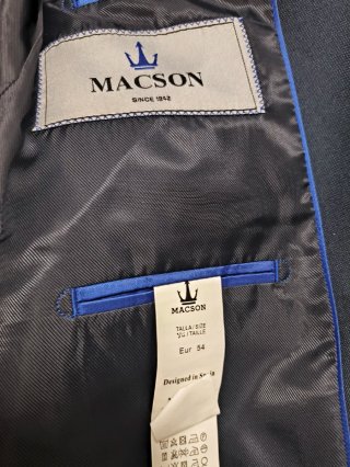 Traje Macson azul marino talla 54.