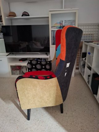Sillón butaca Patchwork Multicolor Madera