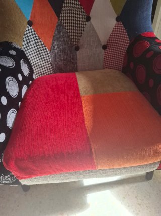 Sillón butaca Patchwork Multicolor Madera